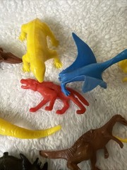 Dinosaurs Lot Of 16 Prehistoric Jurassic Figures Plastic Rubber Vtg 60’s 70’s
