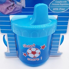 NOS Vintage Sippy Drinking Cup w/ Lid 8 oz Blue Unisex Spill Proof 6month & up