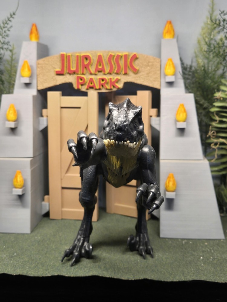 Jurassic World Slash ‘N Battle Scorpios Rex Mattel Dino Roaring Action 15×9″