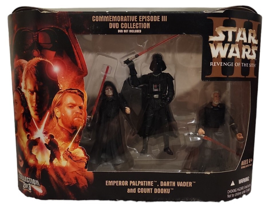 Hasbro Star Wars Episode III Emperor Palpatine, Darth Vader,Count Dooku