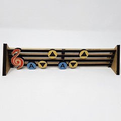 Song of Storms Shadowbox Display Stand Wooden Zelda Link Video Games Ocarina New