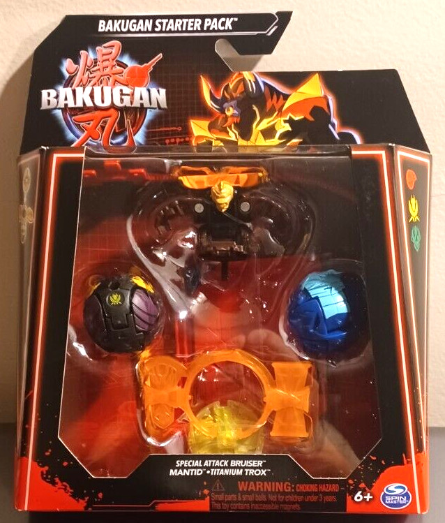 BAKUGAN Generation 3 Special Attack Bruiser Mantid Titanium Trox Starter Pack