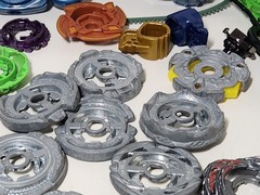 Lot of Vintage Beyblades, Spinners, Launchers Parts Metal Plastic Rubber