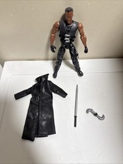MARVEL LEGENDS ToyBiz BLADE Action Figure! Wesley Snipes RARE! With Motorcycle