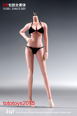 ANT 1:12 Seamless Pale Skin Female details Action Figure Body Hand Foot Model
