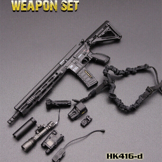 1:6 Scale HK416 M4 Assault Rifle Weapon Gun 12” Action Figure Soldier Plastic