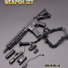 1:6 Scale HK416 M4 Assault Rifle Weapon Gun 12” Action Figure Soldier Plastic