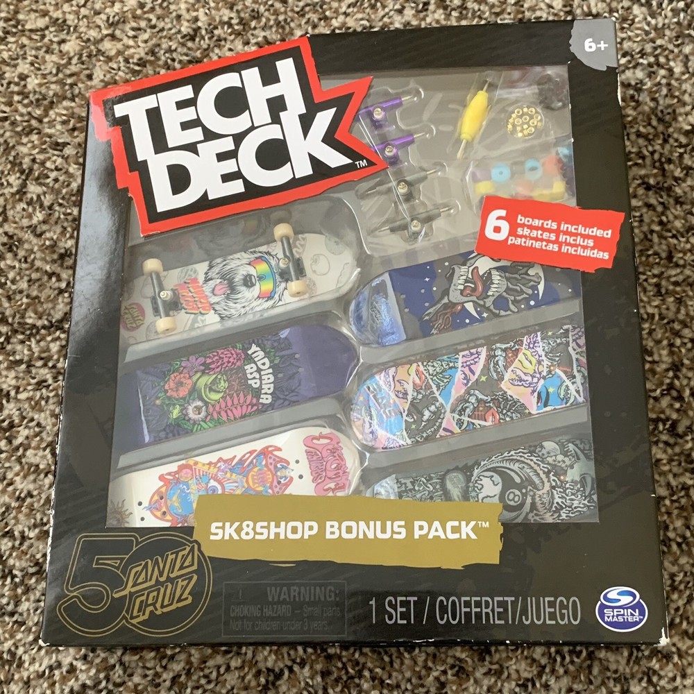 Tech Deck Santa Cruz 50 Years SK8SHOP Bonus Pack Finger Skate Boards Brand New