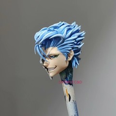 1/12 BLEACH Grimmjow Head Carving For 6″ Romankey VTOYS SHF Figure Body