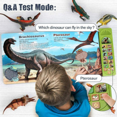 Dinosaur Toys with Sound Books Dino Animal Figures Toy,Q & A Sound Book For Kids
