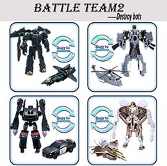 8 Pcs Mini Car Robot Toys, 3.5-inch Small Hero Action Figures, Birthday Favors T