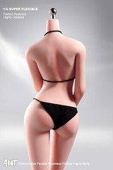 1:6 Flexible Pale Skin Medium Breast Female Makeup Figure With details Body Toy