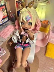 Pre-Sale Whirly Radio Waves Leopard Print Hot Girl 10In Bjd Action Figure Gift