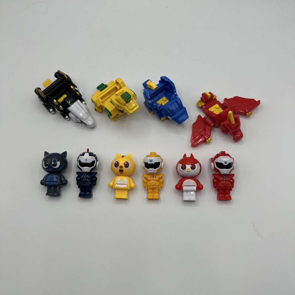 MiniForce Super Dino Power Rangers Figures lot of 10 Mini LeoBullsV TrynoV