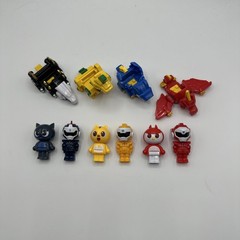 MiniForce Super Dino Power Rangers Figures lot of 10 Mini LeoBullsV TrynoV