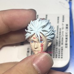 1/12 Painted Jujutsu Kaisen Gojo Satoru Head Carving For 6″ Romankey Figure Body
