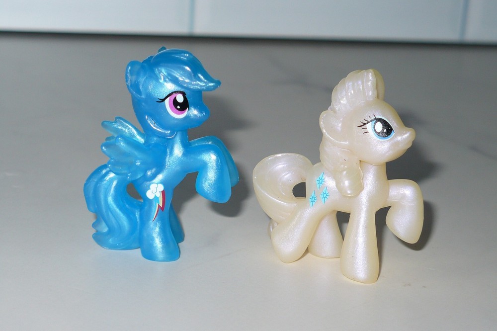 My Little Pony ~ Hasbro ~ Blind Bag G4 ~ SHIMMER RAINBOW DASH and RARITY ~ MLP