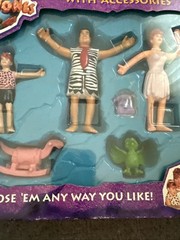 VTG 1993 Mattel The Flintstones Bendable Action Figure Set – New in Sealed Box