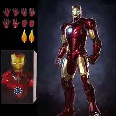 Marvel Avengers Iron Man Mark 3 MK3 Ironman Toy LED Light Action Figure Model