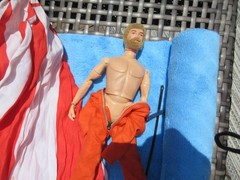 GI Joe Fantastic Freefall partial parachute set footlocker blonde action figure