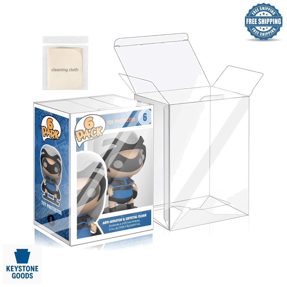 6 Pack Clear Display Cases for 4-Inch Figures – Dust & Scratch Resistant