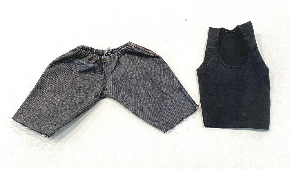 SU-MF-BANE-SET: Fabric Tank Top & Jeans for McFarlane DC Bane Action Figure