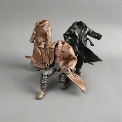 1/18 Scale 3.75″Long Leather Coat – BFS Acid Rain Action Figure Clothing