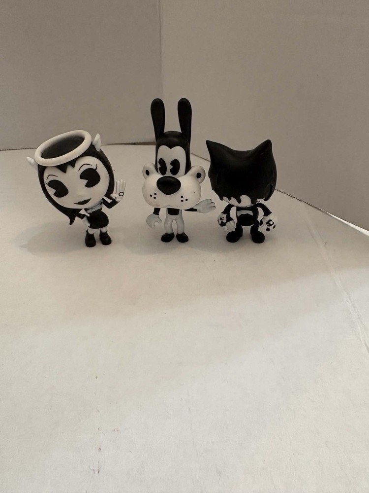 Bendy and the Ink Machine Figures Lot of 4 Phatmojo Alice Boris Inky 2.5”
