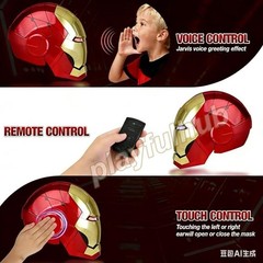 AutoKing Iron Man MK5 Helmet Mask Jarvis Voice-control Open-close Light-up Mask