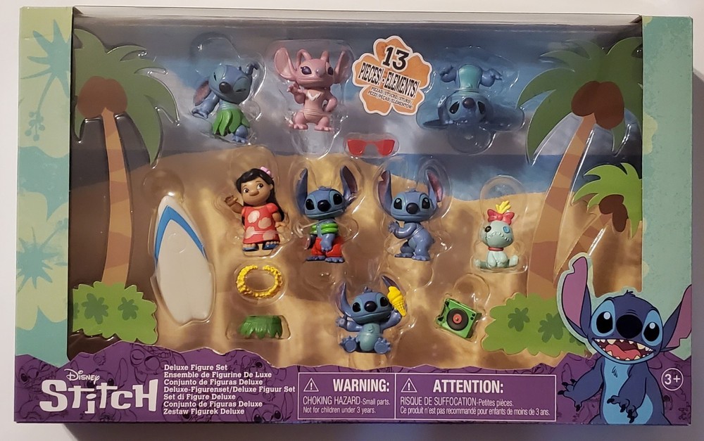 New Disney Lilo and Stitch 13 Piece Deluxe Figure Set Just Play