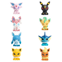 Pokemon Anime Poke Ball Action Figures Mini Dolls of Dragonite Sylveon Gengar Vu