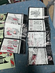 Vintage 1985 Transformers G1 Jetfire Partial Sticker Sheet Decals and Booklet
