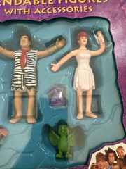 VTG 1993 Mattel The Flintstones Bendable Action Figure Set – New in Sealed Box