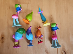 Trolls Mini Figures Lot of 7 DWA Dreamworks Animation – Copper, Smidge, Fuzzbert