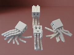 Articulated Pixel Happy Ghast, Ghast, Flexi Toy, 3D Printed