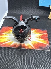 Bakugan Pyro Dragonoid Black Steel Darkus 620G BakuSteel RARE