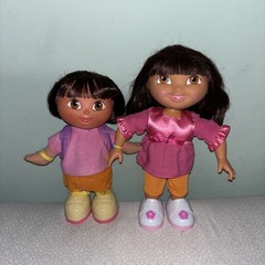 Dora The Explorer We Did It Dancing Dora Doll Lot of 2 Mattel See Video
