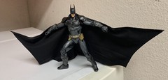 custom batman arkham knight Asylum wired leather cape 1/12 mcfarlane NOT FIGURE