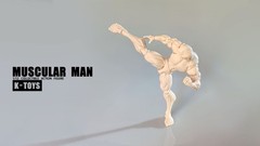 KT01A: K-Toys 1/12 scale muscular body – Pale color