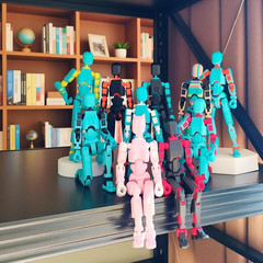 5.2 Inches T13 3D Action Figure with Dog Set Titan Nova 13 Robo 13 Action Figure