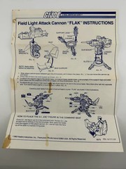 1982 GI Joe FLAK Attack Cannon with Instructions ARAH with Blueprints