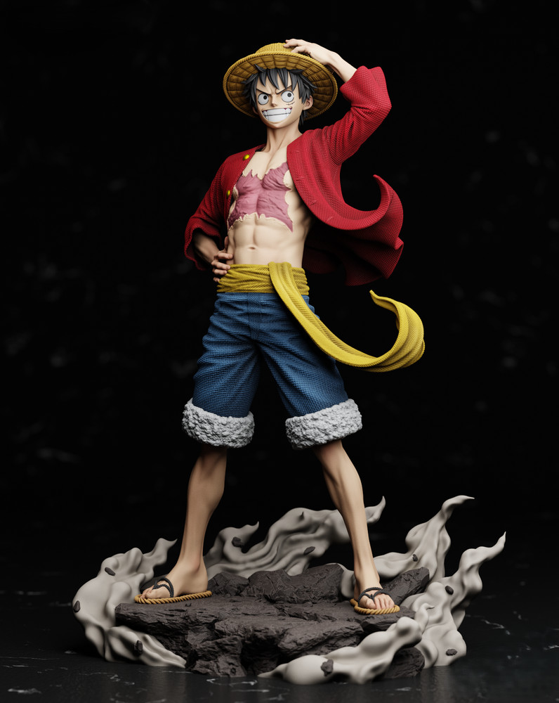 One piece Luffy/3d Figure 25cm Professional Hand Painted