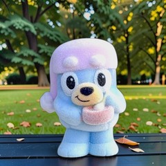 Bluey Fuzzies YOU PICK! Flocked Bluey & Friends Figures Series 1 Blind Boxes