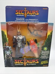 1984 Vintage Coleco SECTAURS Night Fighting DARGON & PARAFLY action figure NEW