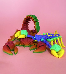 Articulated Scorpion, Flexi Fidget Toy, 3D Printed