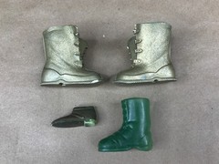 Vintage 1966 Ideal Captain Action Figure With GI Joe Accessories & Box, AS-IS