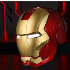 Iron Man Helmet MK5 Jarvis Wearable Electric Opening and Closing Helmet with Tra