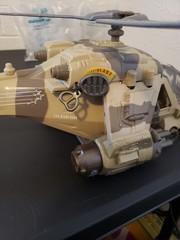 GI Joe Night Attack Chopper Helicopter Desert Camo 2002 Hasbro WORKS *READ*