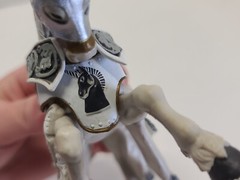 Papo Medieval Knight Action Figure Fantasy Cavalry Horse Unicorn Silver Gold
