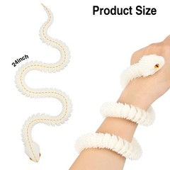 24″ Glow in the Dark 3D Printed Snake – Flexible Articulated Rainbow Animal Toy